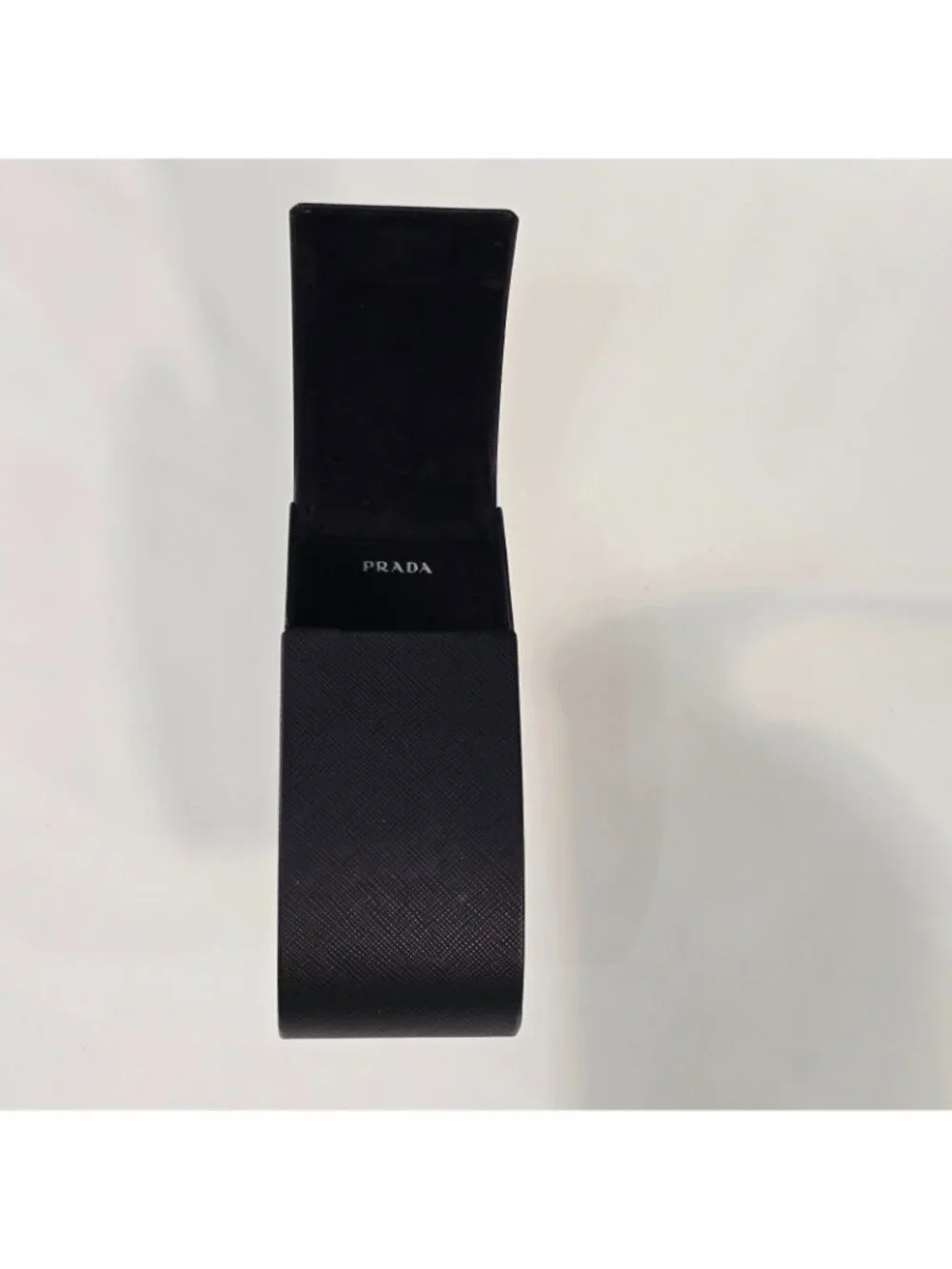 PRADA Black Hard Flip Top Sunglasses Glasses Case with Cleaning Cloth